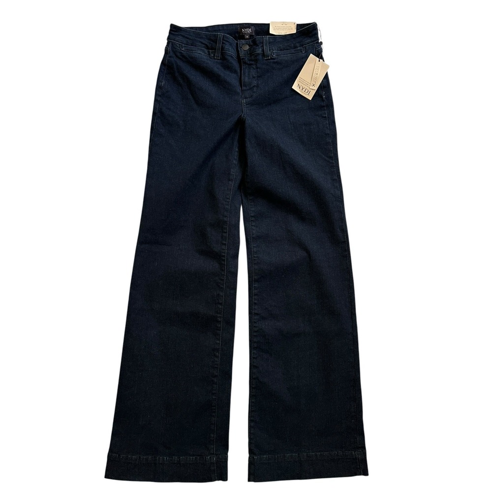 NYDJ Teresa Trouser Jeans Womens 6 Indigo Blue Dark Wash Lift Tuck MDNM737T NWT